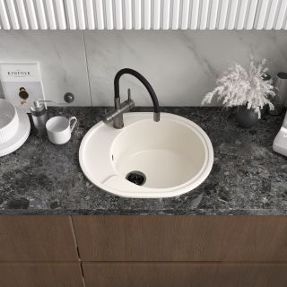 Мойка кухонная Reflexion Allonge 58-WH RF0658WH белый